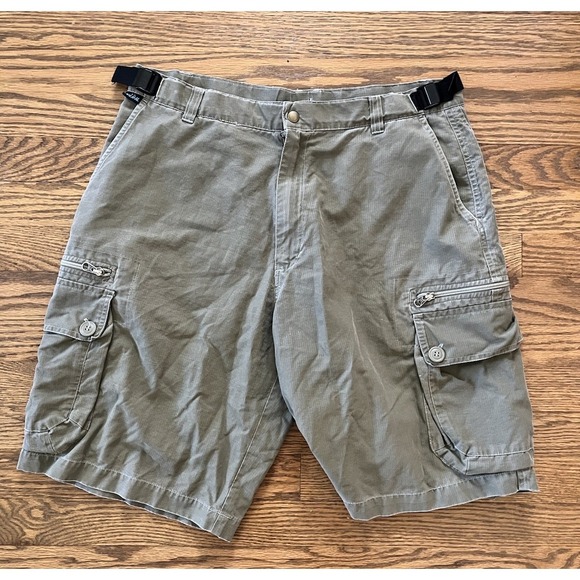 Kuhl Other - KUHL Dry Cargo Shorts Pockets Adjustable Waist Khaki Green Outdoor Men's Medium